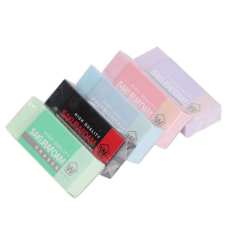 5 Pcs Art Eraser Strong Cleaning Ability Colored Eraser for