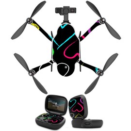 MightySkins Skin Compatible with GoPro Karma Drone Headphones wrap Cover Sticker Skins Hearts