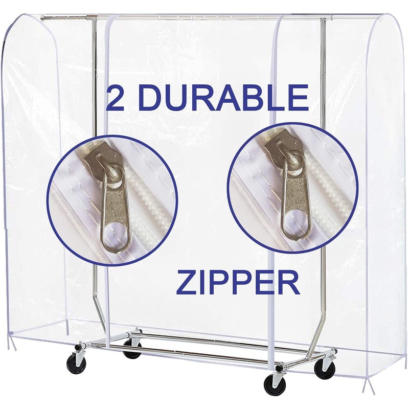 Garment Rack Cover for Clothes Rack Cover with 2 Durable