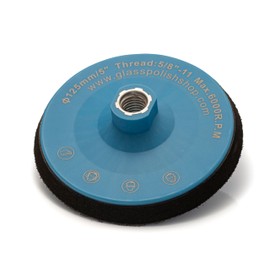 Glass Polish 5 inch (125mm) Professional Polishing and Sanding Backing Pad for Rotary Polisher with 5/8"-11 Thread and Hook and Loop Fastener - GP12623