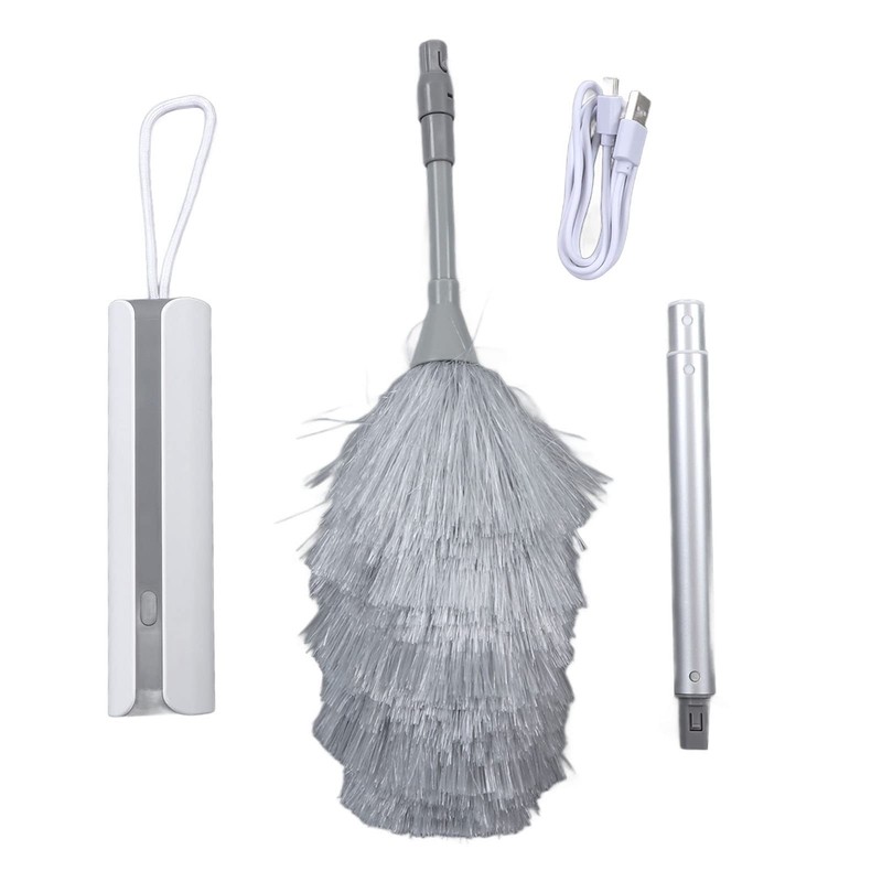 Zerodis Electric Duster, Portable Telescopic Multifunction Automatic Electrostatic Adsorption Brush