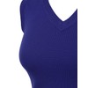 Women Solid Classic V-Neck Sleeveless Pullover Sweater Vest Top RoyalBlue