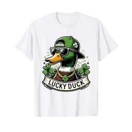 Lucky Duck Shamrock Funny St Patricks Day Waterfowl Lovers T-Shirt