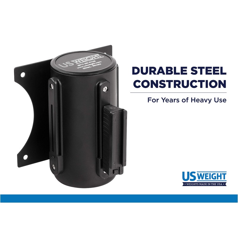 US Weight U2500CYB Wall Mount with Retractable Belt – 8'