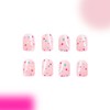 Square Press On Nails Short Fake Nails Pink False Nails