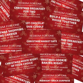 RED OCEAN Christmas Boyfriend Gifts, Coupons For Him, Couples Gift, Fun Coupon Book, Gifts For Christmas, Boyfriend Gifts, Novelty Gift For Him, Gifts For Boyfriends, I Love You Gifts For Him