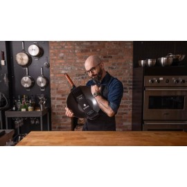 Babish 14-Inch Carbon Steel Flat Bottom Wok