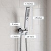 G-Promise All Metal Handheld Shower Set with 3-Function Showerwand, included