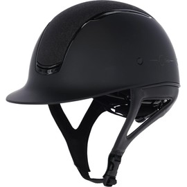 Covalliero Eclipse Riding Helmet, Disc System, ERT System, Ventilation System, ABS Helmet Shell, Tested according to EN1384:2023, Glitter Applique, Elegant Matte Black, 56-58 cm