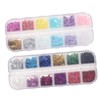 Mikinona 2 Sets Glitter Paillette Manicure Sequins 3d Glitter Confetti