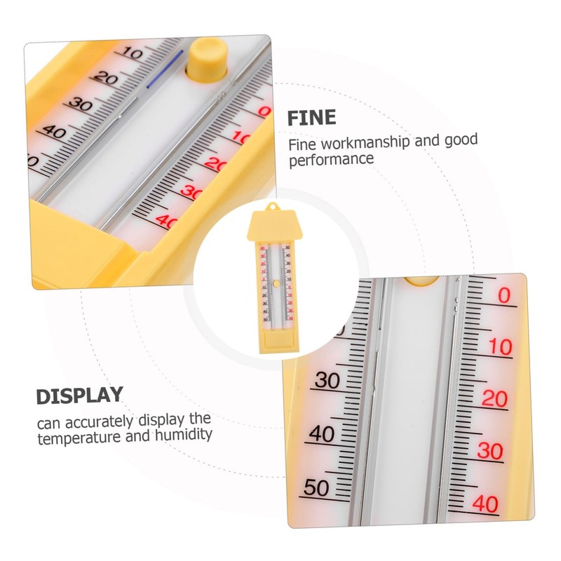 LABRIMP 4pcs Maximum and Minimum Monitor Greenhouse Thermometer Accurate Indoor