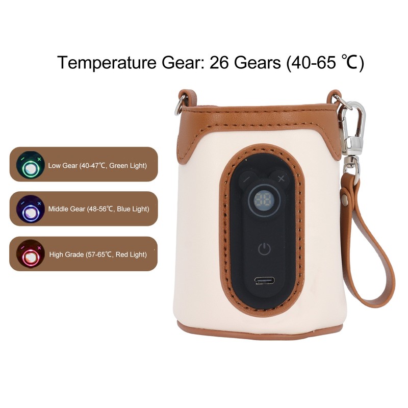 Baby Bottle Warmer USB Powered 26 Gears Temperature Adjustable Portable