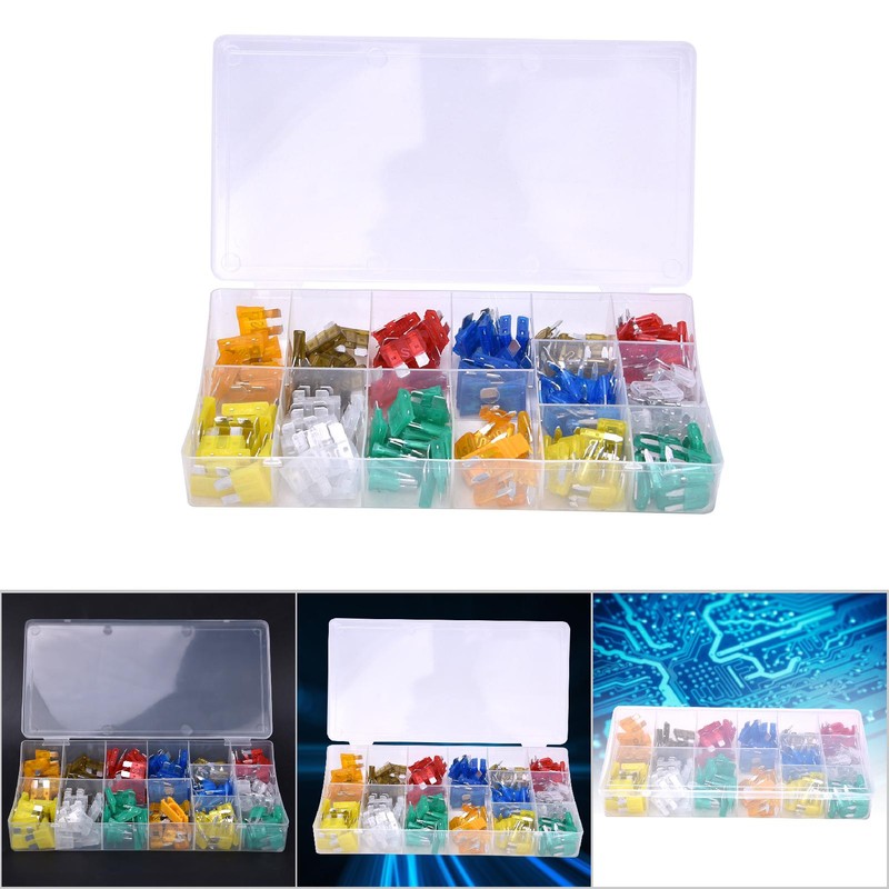 220 Pcs Blade Fuse Kit Small Standard Car Fuse Assortment