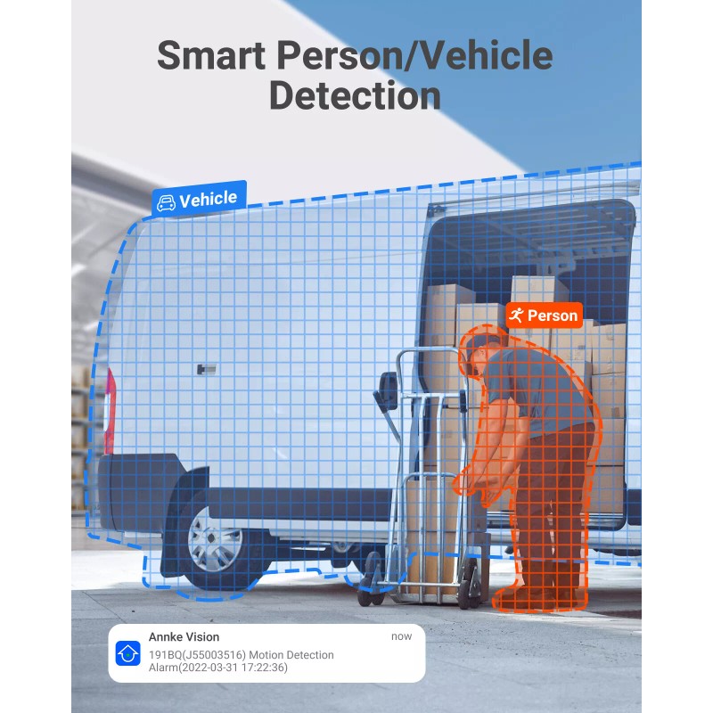 ANNKE 4K POE Security IP Camera Color Night Vision Human/Vehicle