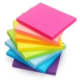 Early Buy 24 Pads Sticky Notes 8 Bright Color Self-Stick Notes 3 in x 3 in, 60 Sheets/Pad