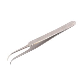 Precision Eyebrow Eyelash Plant Tweezers Hair Remover Nail Beauty Makeup Tool Stainless Steel Curved Tip By G.S Online Store