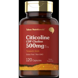 Tahoe Nutritionals Citicoline 500mg | 120 Capsules | CDP Choline Supplement | by Tahoe Nutritionals