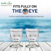 HealthAndYoga™ ChillEyes Transparent Glass Eye Wash Cup - Effective Eye