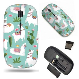 Wireless 2.4G Computer Laptop Mouse Mice/Illustrations of Llama and Cactus?