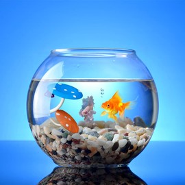 HyzaPhix 5pcs Betta Fish Leaf Pad Mushroom Silicone Betta Bed Realistic Betta Resting Leaves Mushroom Betta Decor for Small Fish Tank Aquarium Decorations (3 Leaf+2 Mushroom)