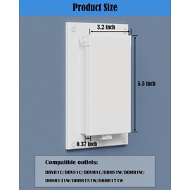 Type 3r Enclosure Cover, DBVW-1 Outdoor Outlet Cover for Wet Locations (Vertical), Electrical Box Replacement Cover for DBVR1W/DBVS1W/60VW in Box Electrical Outlet Box - White(2-Pack)