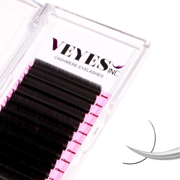 VEYES INC Cashmere Individual Lash Extensions 0.03-0.20 B/C/CC/D/J/M Curl 8-20mm