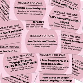 RED OCEAN Coupon Book Friendship Edition | Funny Challenges Book | Gift For Best Friend, Friendship Gift for Birthdays & Christmas | Novelty Gifts For Friends Bestie BFF