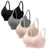 HBselect Women's Seamless Bralettes T-Shirt Bras Bustier Top without Underwire,