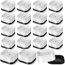 Ecally Furniture Risers Adjustable Bed Risers Desk Leg Risers 1.38" Stackable Heavy Duty Bed Lifts Risers Square Bed Raising Blocks for Mattress Table Leg Desk Chair Couch Sofa Dorm (White)