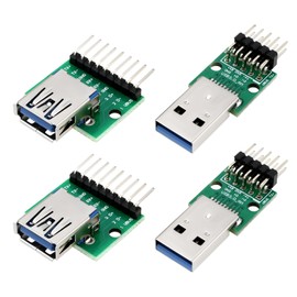 SING F LTD 4Pcs USB3.0 Male and Female Converter Board 2.54mm Pitch Adapter 9Pin 10Pin DIP Converter Breakout Board for DIY USB Power Supply 24.5x20mm/16x18mm