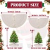 36 inch White Knitted Christmas Tree Skirt: Small Thick Cable
