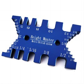 KETIPED High Precision Aluminum Dovetail Jig Metric and Imperial Tenon Caliper Card Gauge for Measuring Height Woodworking Saw Table Machine Gaps Precision Measuring Tool,MG-016B