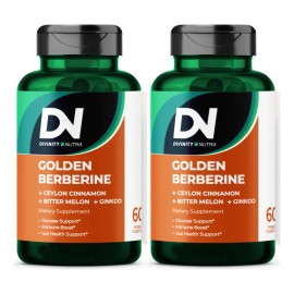 Dn 1500mg Extracto 97% Berberina Hcl, 60 Cápsulas, 2 Frascos
