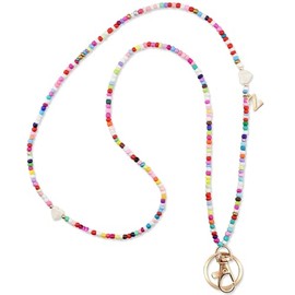 MyfavoriteK Colorful Beaded Teacher Lanyard with Initial Trendy Cute Badge Holder Neck Lanyards for Teacher Nurse Office Cruise (z)