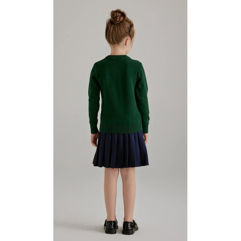 SMILING PINKER Girls Sweater Cardigan Cotton School Uniform Knitted Cardigans