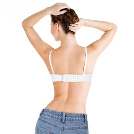 ASTER Women's Bra Extension 3 Hooks 3 Rows Women's Bra Extension Bra with Soft Comfort Elastic Band Black White Skin Tone Pack of 3, Schwarz Wei? Skin Tone