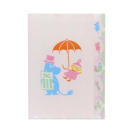 Sunstar Stationery PLAY S2173000 Moomin Clear File, 5 Pockets, 80th Design