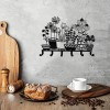 CIFbuy Double-Tier Wall Mounted Coat Rack 6 Hook Vase Design