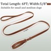 WYuZe Leather Slip Lead Dog Leash 6 FT, 5/8" Wide