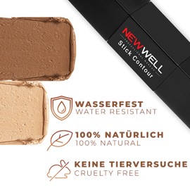 NEW WELL Highlighter & Contour Pencil for Sharper Facial Features, Waterproof, Cruelty Free, Contour Stick 01