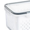 Fruit Storage Organizer, Transparent Fruit Vegetable Storage Container Plastic Food