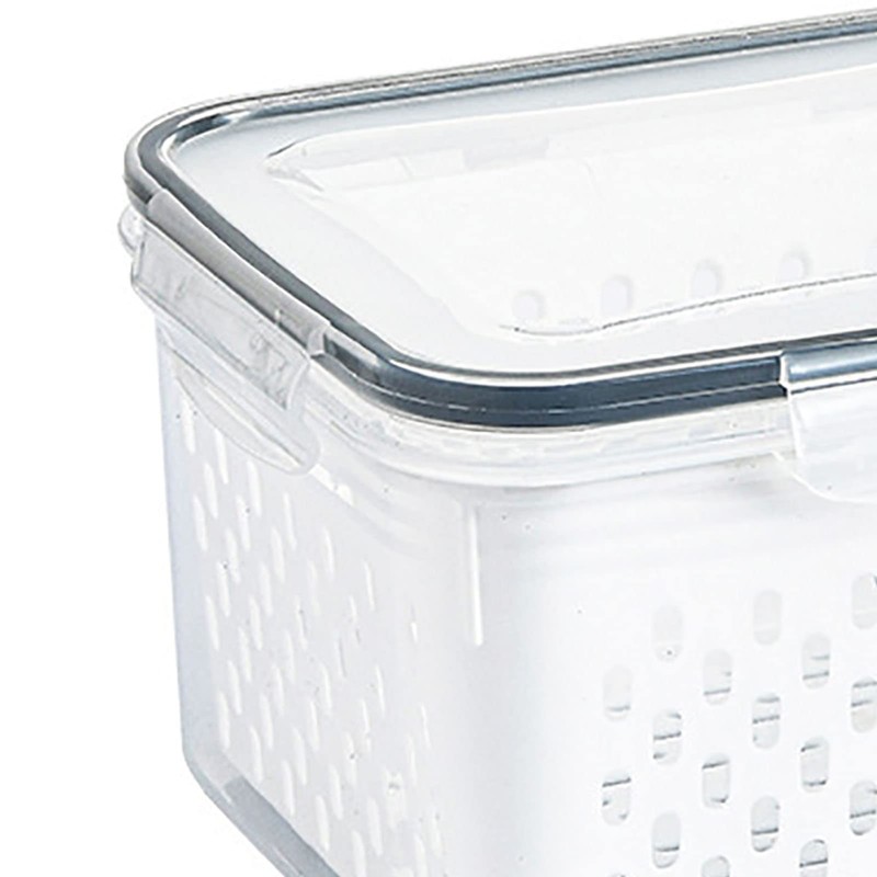 Fruit Storage Organizer, Transparent Fruit Vegetable Storage Container Plastic Food