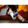 CloudLine Merino Wool Retro Hiking Socks - Medium White/Teal