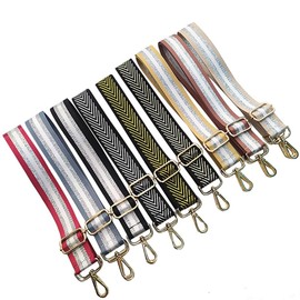 Wambere Adjustable Shoulder Strap Length 80-130 cm, 3.8 cm Wide Bag Strap, Replacement Strap for Handbags, Shoulder Strap with Carabiner, DIY Bag Accessories, for Shoulder Bags, Purple Silver Buckle