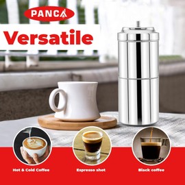 PANCA Stainless Steel Filter Coffee Maker Machine, Big Size, 6-8 cups, 400 ml