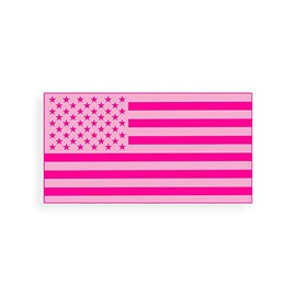 Pink USA American Flag Sticker Vinyl Decal Printed Bumper America Female Police Breast Caner Girly Girl