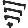 Franklin Brass Asymmetric Notched Cabinet Pull, Black, 5-1/6 in (128