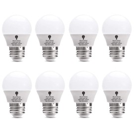 8 Pack BlueX 3W G14 LED Light Bulb 5000K Daylight - 25W Equivalent - E26 Base 120V - Small Night Light Bulbs for Bedroom, Ceiling Fan, Table Lamp, Kitchen, Pendant Fixtures, Dinning Room