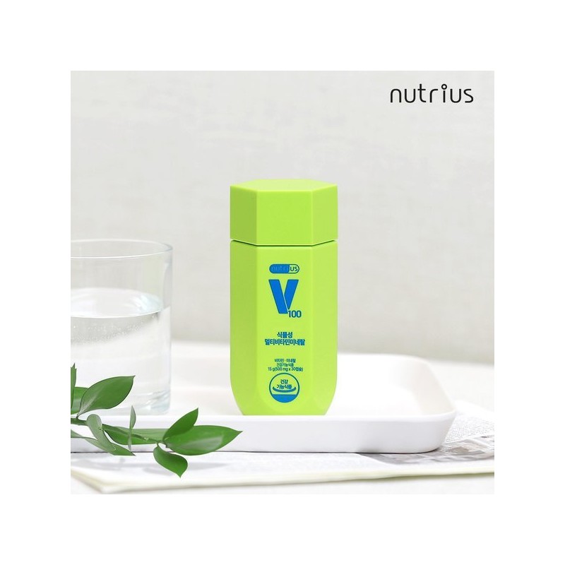 (뉴트리어스)국내최초 100% 식물성 멀티비타민미네랄 30캡슐 (Nutrious) Korea's First 100% Plant-Based