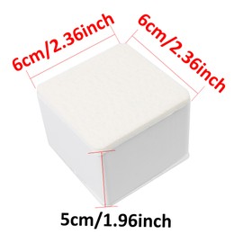 bociloy 4PCS 2Inch Self-Adhesive Square Furniture Riser, White Carbon Steel Bed Table Sofa Lift Riser, Heavy Duty Couch Cabinet Riser, Adds 2Inch Height with Felt Pad